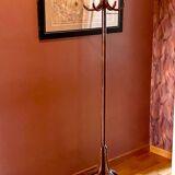 Coat rack on curved wooden stand, Baumann or Thonet style parrot