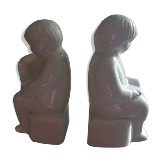 Pair of ceramic bookends from the 70s and 80s