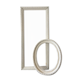 Set of 2 wooden frames of white color