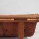 20th-century leather and Brazilian hardwood sofa, Brown