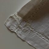 19th century pillowcase embroidered with complex days