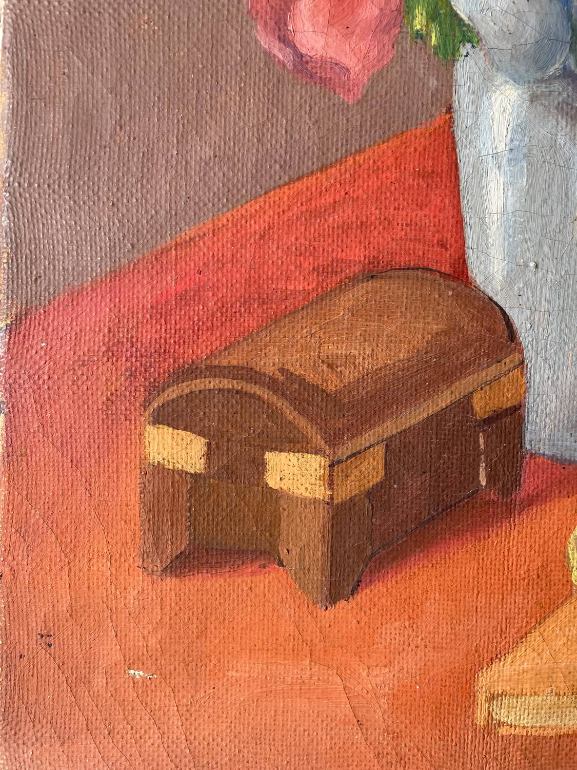 Still life with flowers and fruit