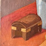 Still life with flowers and fruit