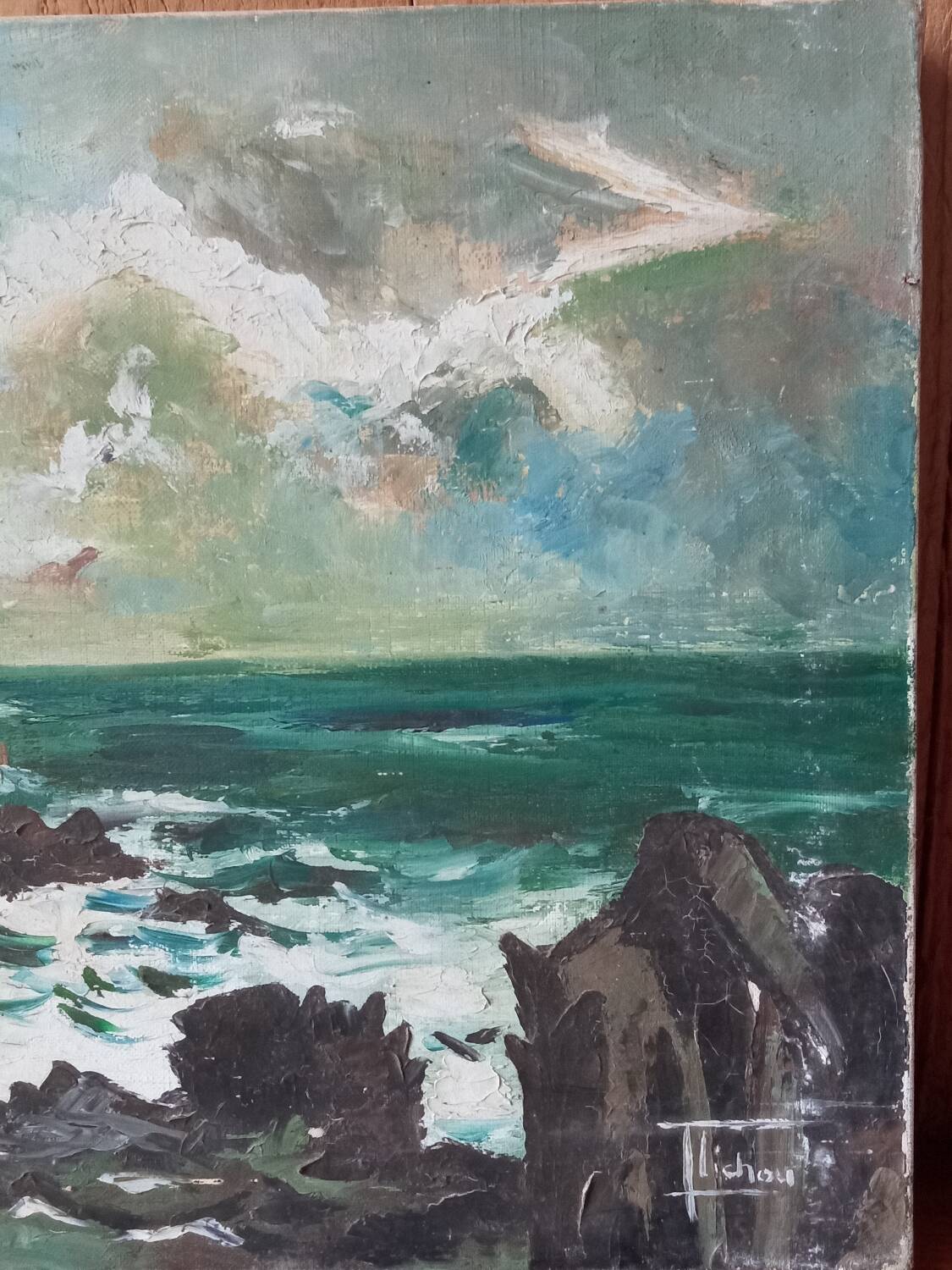 Painting on canvas, Marine 55×33 cm