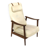 Scandinavian imitation leather armchair, Sweden, 1960