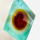 Single-flower vase Sommerso Murano design Luigi Mandruzzato, 60s