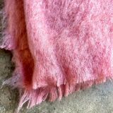 Plaid, blanket linvosges in pink mohair ☐ 180 x 240 cm