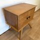 Vintage 1950s Nightstand – Compass Legs & Fluted Front