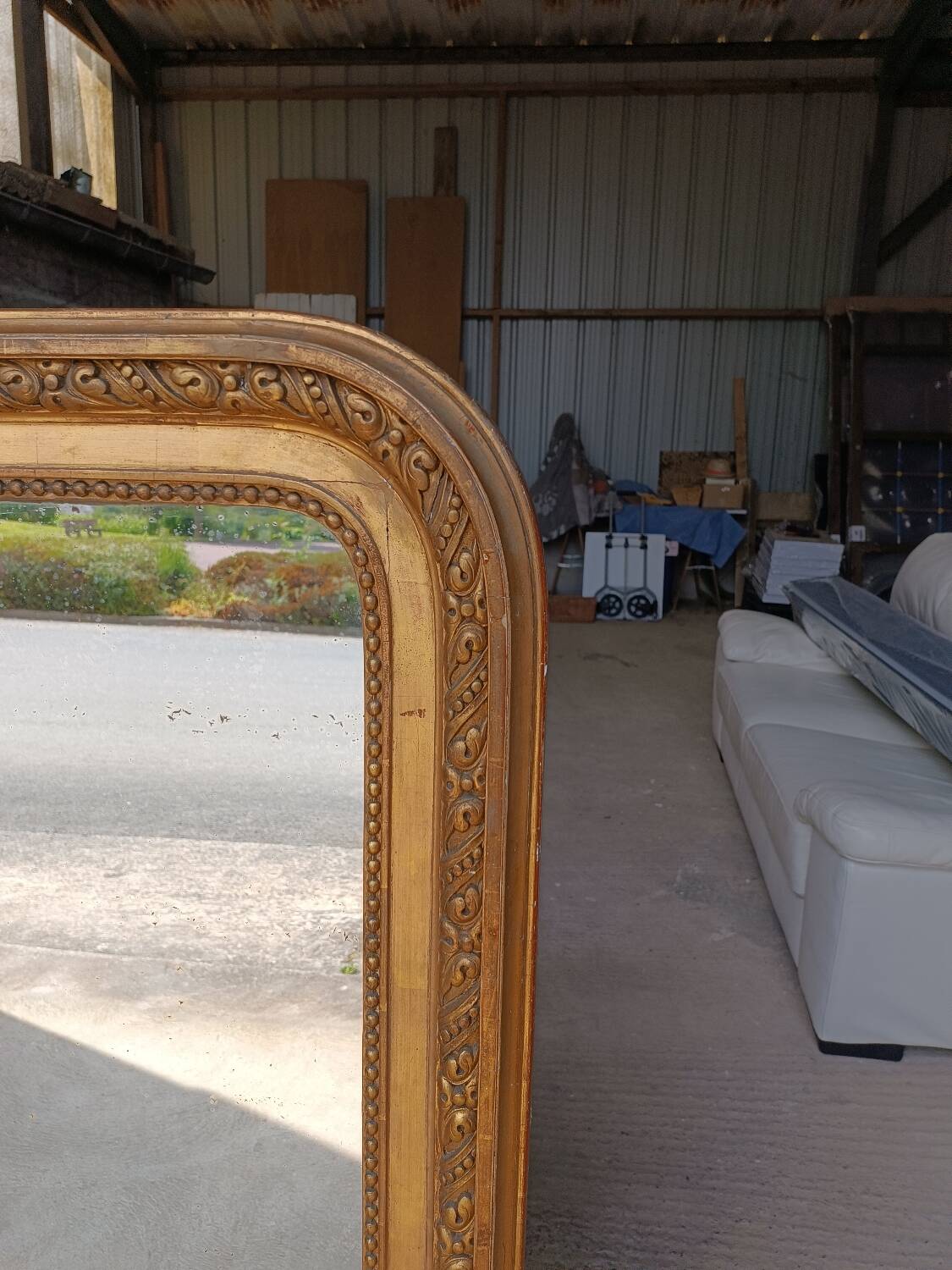 Antique Louis Philippe mirror 132/120 cm