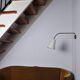 Scandinavian Modern brass wall lamp with adjustable arm