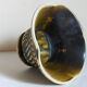 Ceramic planter with vintage scarifications from the 1950s