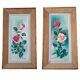 Paire de peintures à l'huile "Roses"