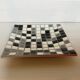 Mosaic grey, white, and black catch-all tray.