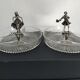 Old small glass and tin servants.