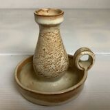 Speckled beige ceramic candle holder