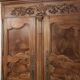 Large carved antique wardrobe – solid wood – country style / farmhouse