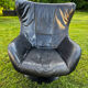 Fauteuil style egg chair et son ottoman
