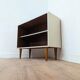 Vintage wood and white storage unit