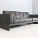 Tito Agnoli 3-Seater Korium Sofa for Matteo Grassi – Black Leather