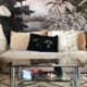 Chromium coffee table and 1970s smoked glass