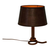 Lampe art déco en fer forgé 40s lampe de table à abat-jour serpent