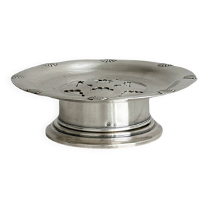 Beurrier en métal argenté