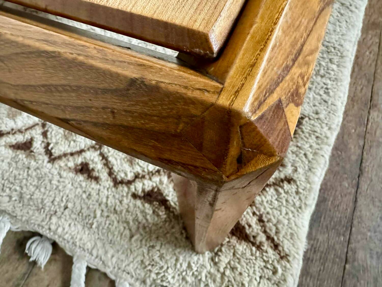Vintage light wood coffee table from the 1960s