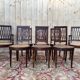Set of 8 Louis XVI chairs in solid mahogany, with caning.