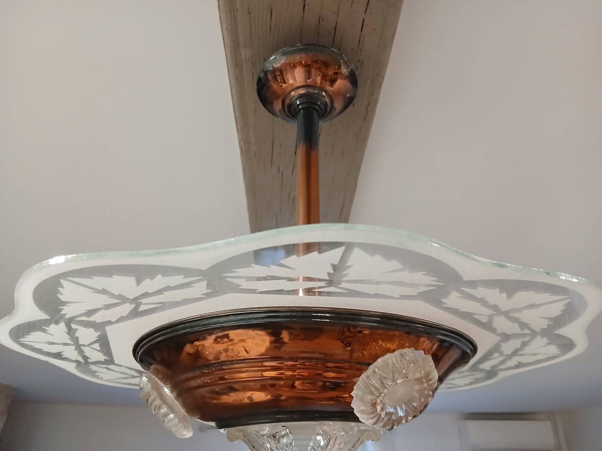 Art Deco chandelier signed Ezan