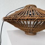 60s Ufo pendant light in Italian wicker