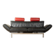 de Sede | Reto Frigg DS 140 sofa, 1980s, black leather & chrome, adjustable headrests