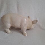 Statue. Cracked ceramic pig.