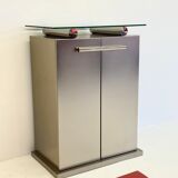 Postmodern aluminium bar cabinet by Belgochrom