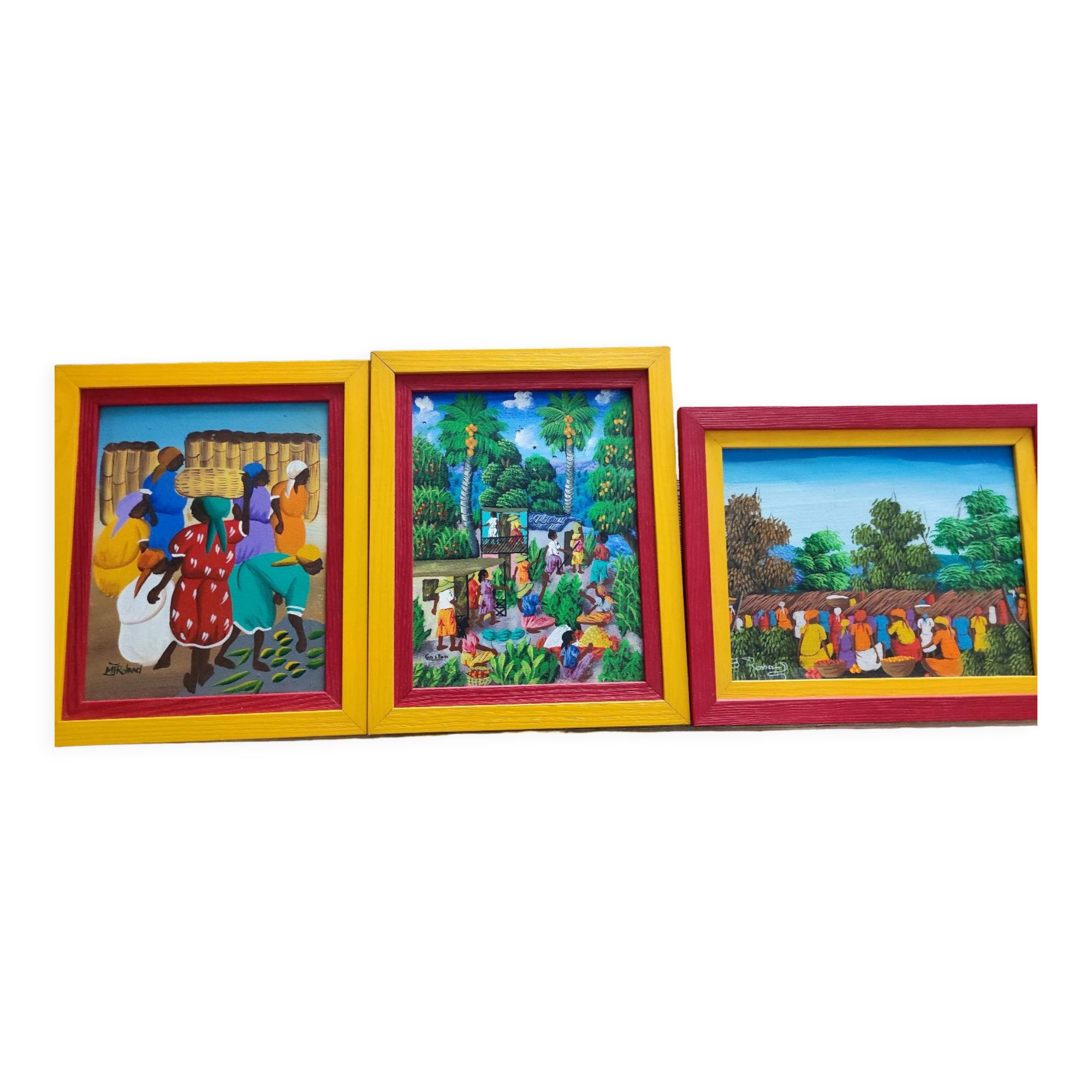 3 colorful paintings