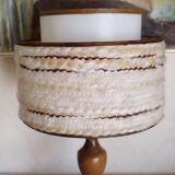Table lamp with wool shade