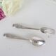 Silver metal cutlery set, vintage