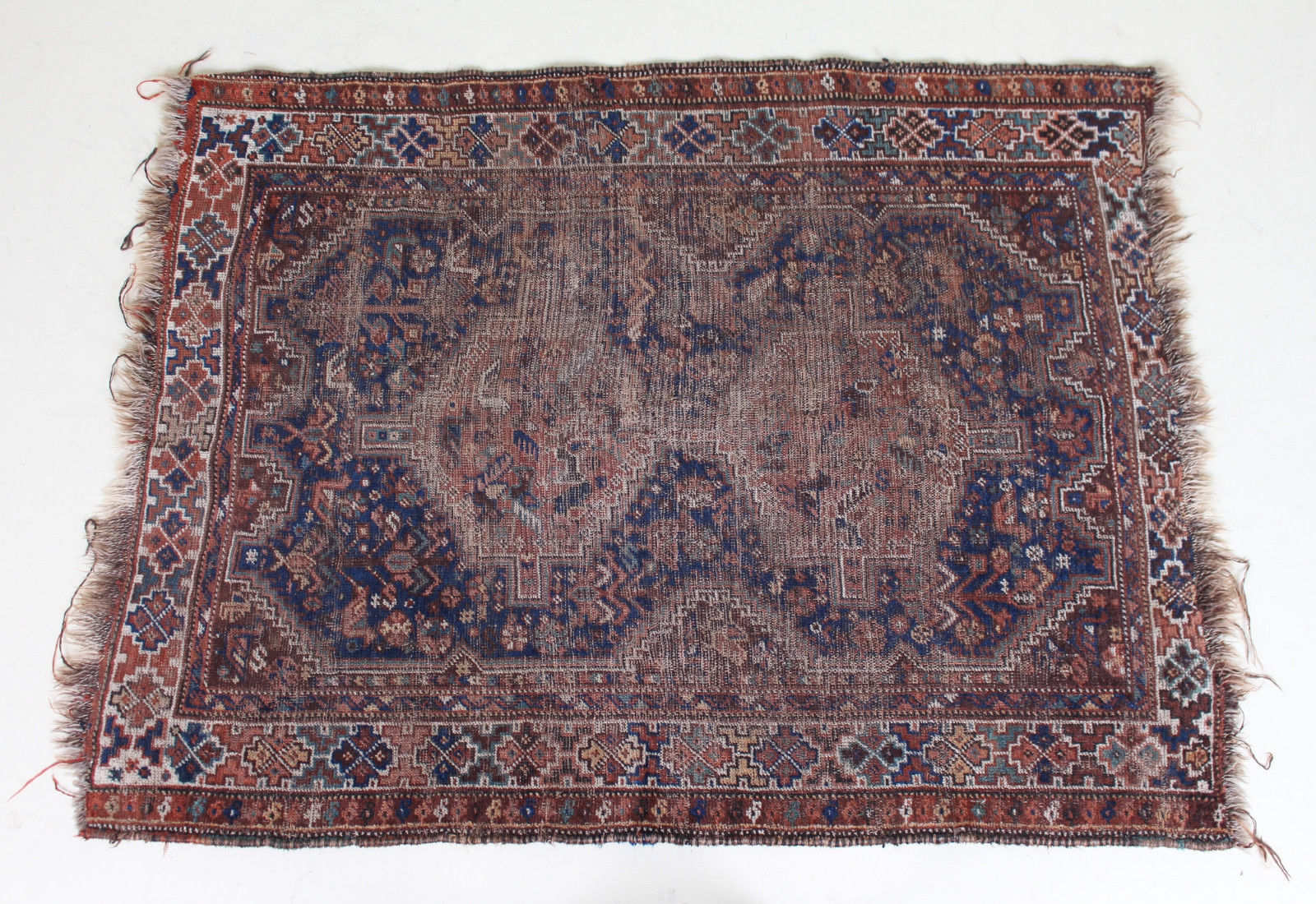 Persian rug antique senneh iranian 152.9 x 120.3 cm wool