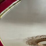 Red and gold felt mirror