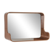 Mid-century wall mirror with shelf