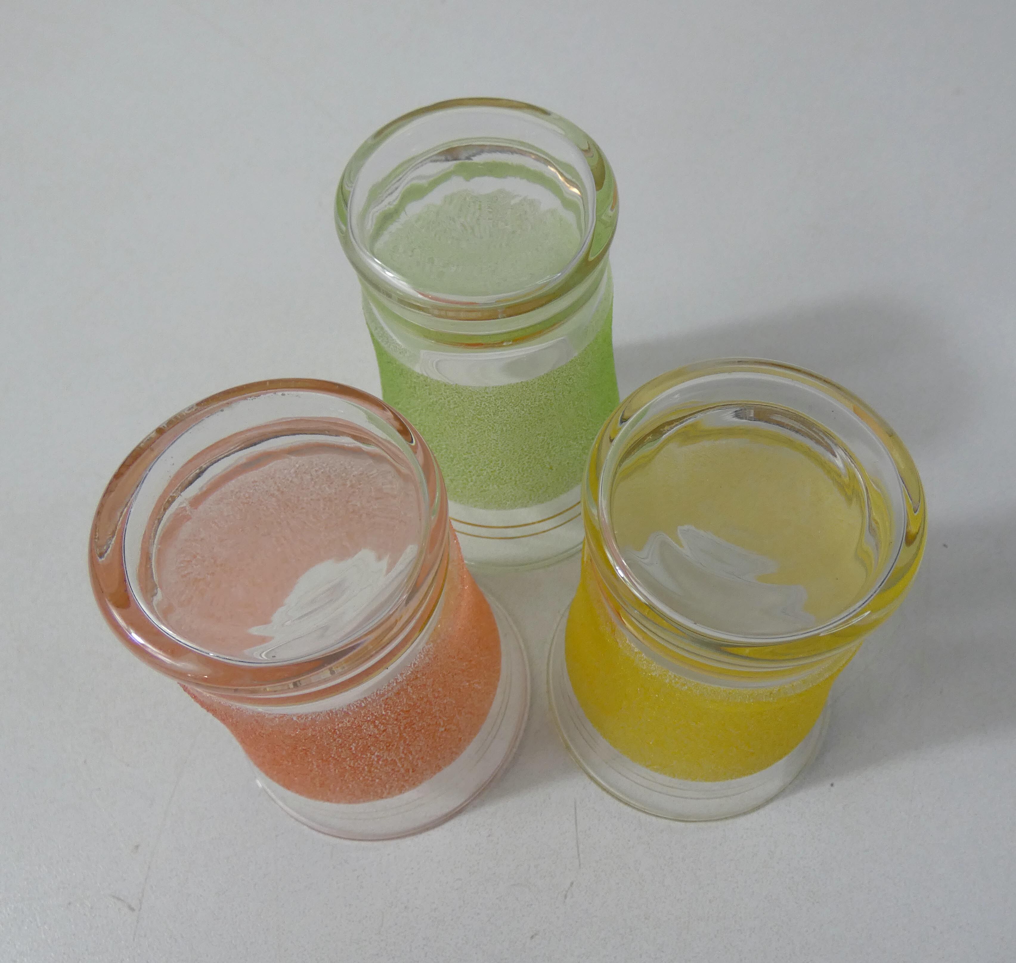 3 granite glasses