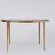 Golden circular Mid-Century Modern Brass coffee table by Vereinigte Werkstätten