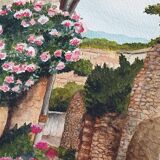Fine art print of watercolor "Bormes-les-Mimosas"