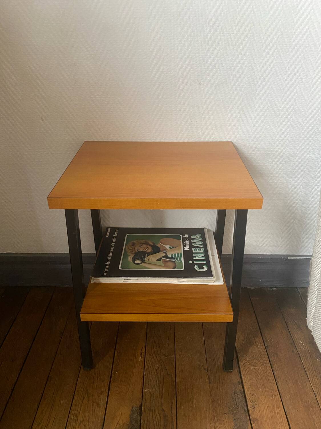 Industrial style metal bedside table