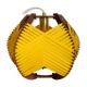 Yellow woven lamp to install