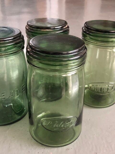 Set 5 VTG Glass Jars