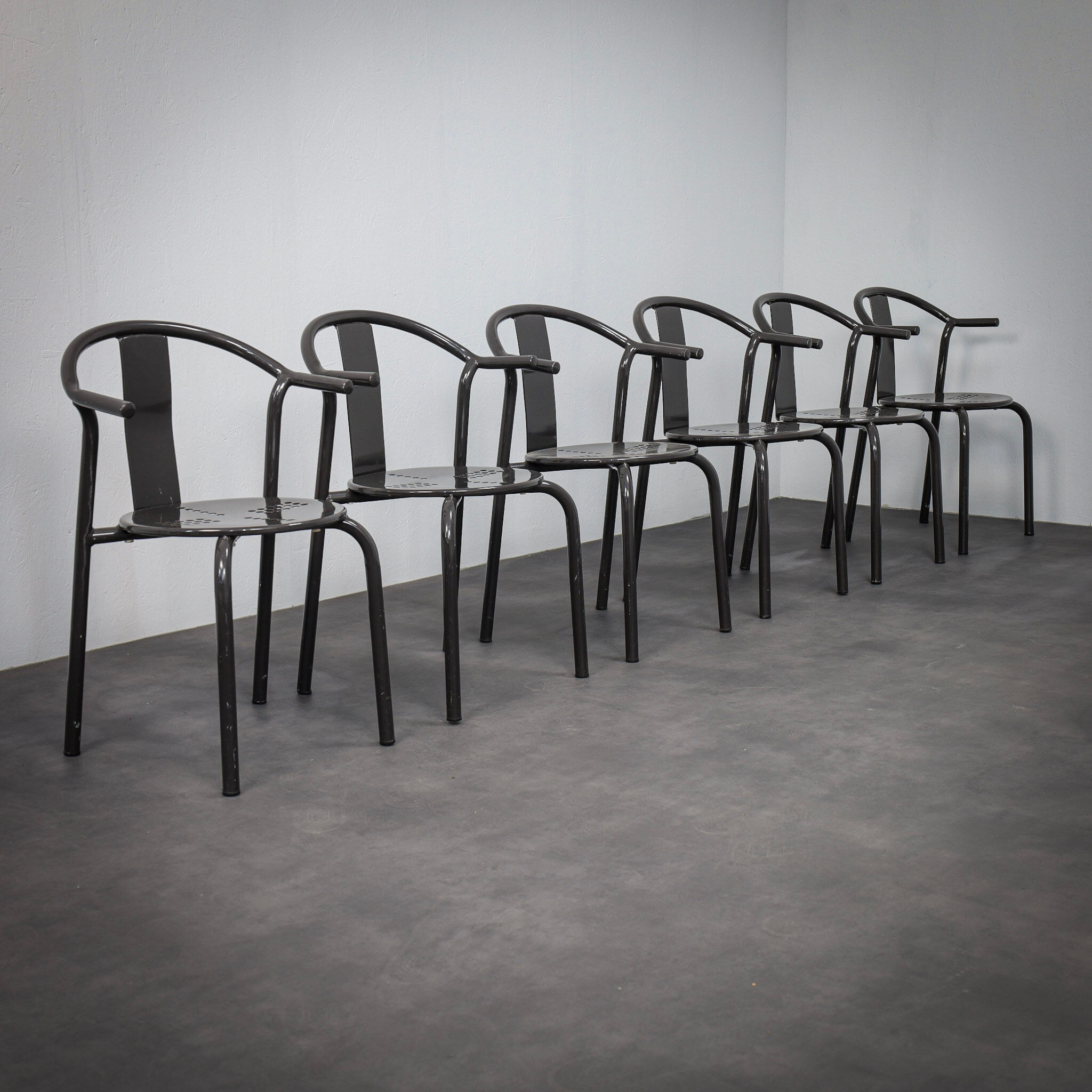 Rare set of 6 “Maxmo” postmodern dining chairs by Ikea, 1980s