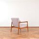 Fauteuil en teck suédois du milieu du siècle par Alf Svensson pour Dux, années 1960.