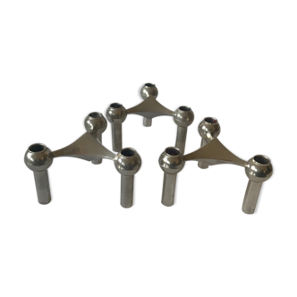 Set of 3 scandinavian candlesticks Nagel