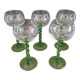 5 white wine glasses from Alsace from the 1970s