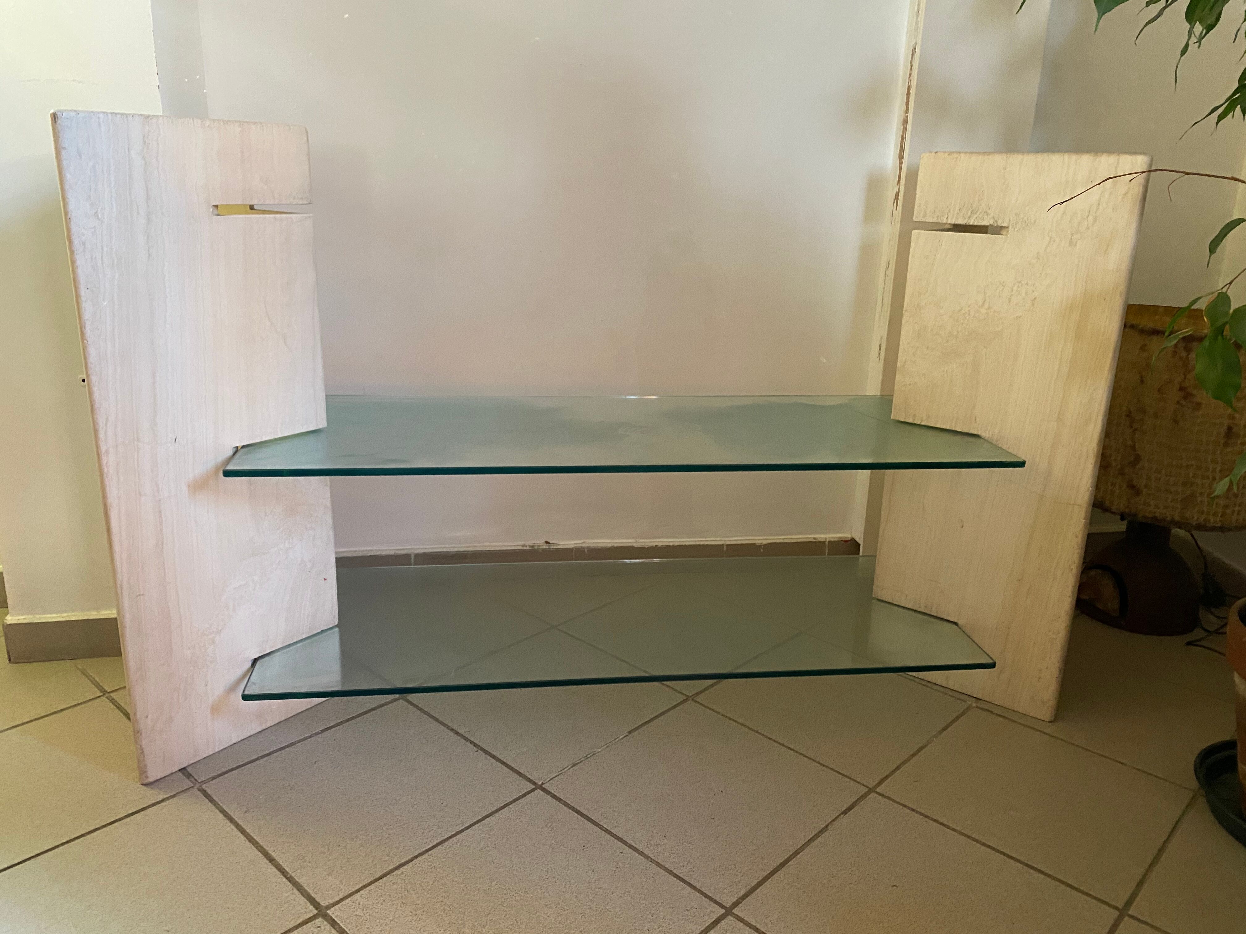 Travertine design shelf